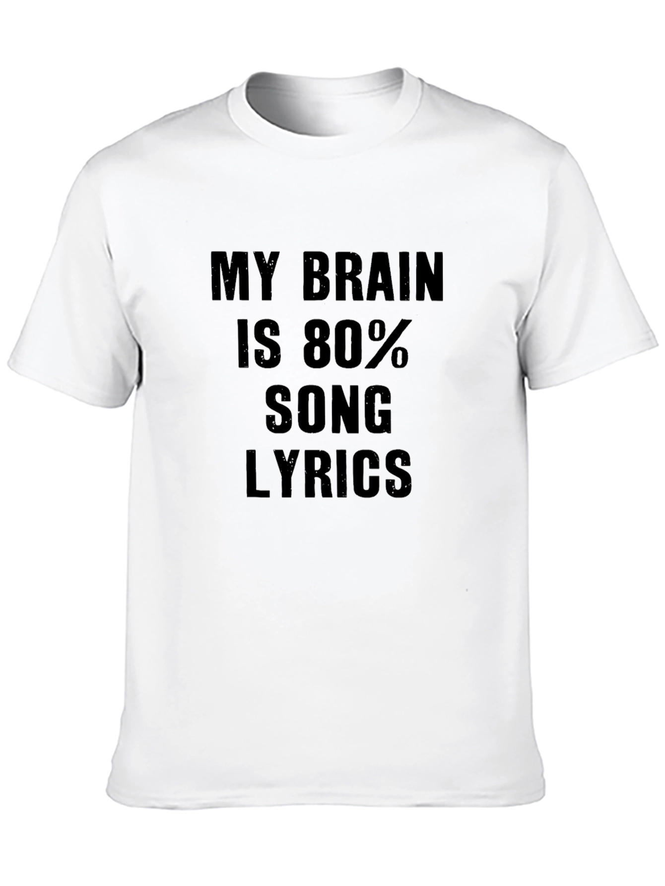 Song Lyrics Brain Black Tee