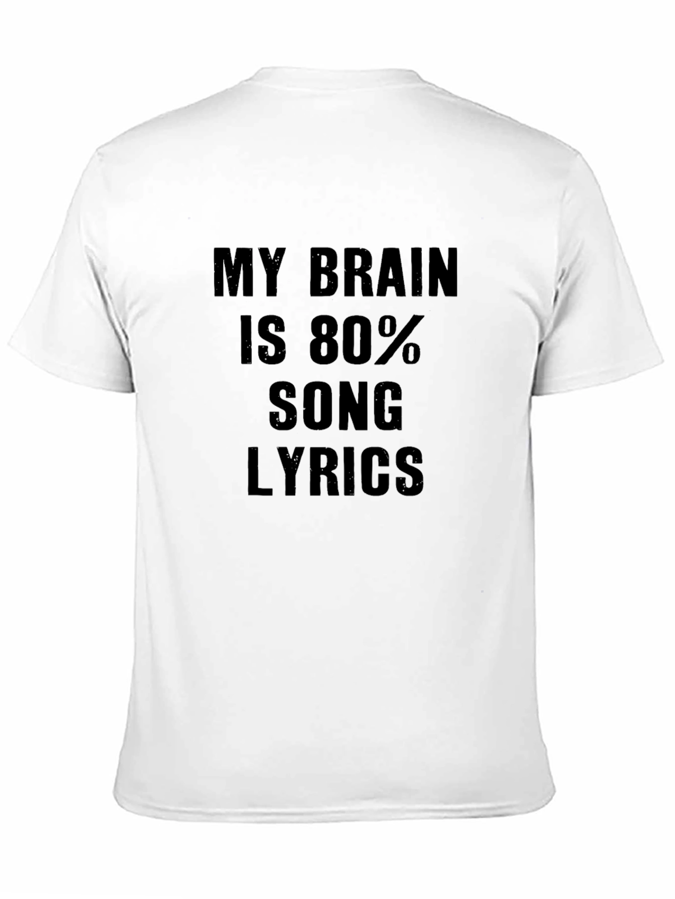 Song Lyrics Brain Black Tee