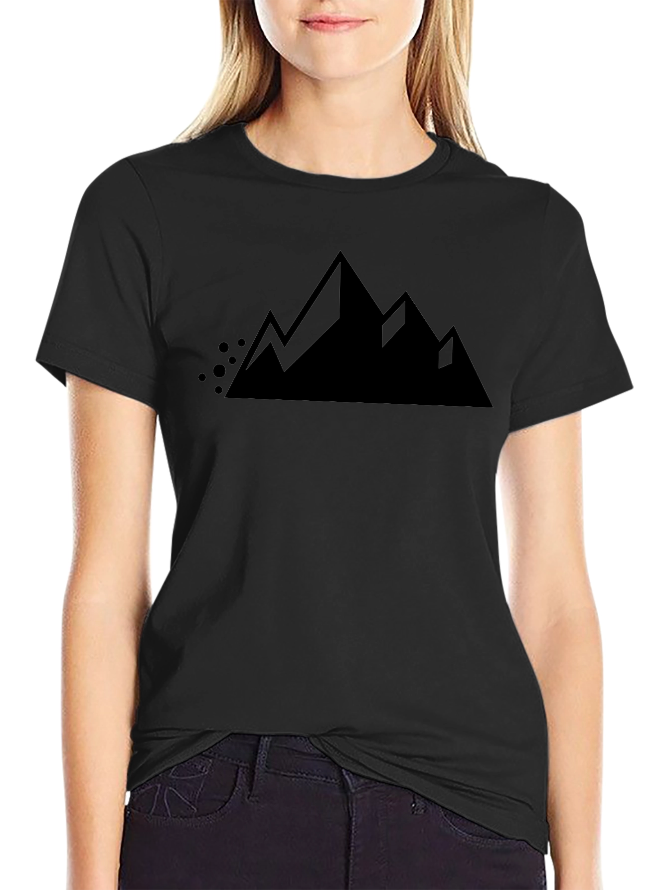 Mountain Graphic Tee - Black Cotton Blend