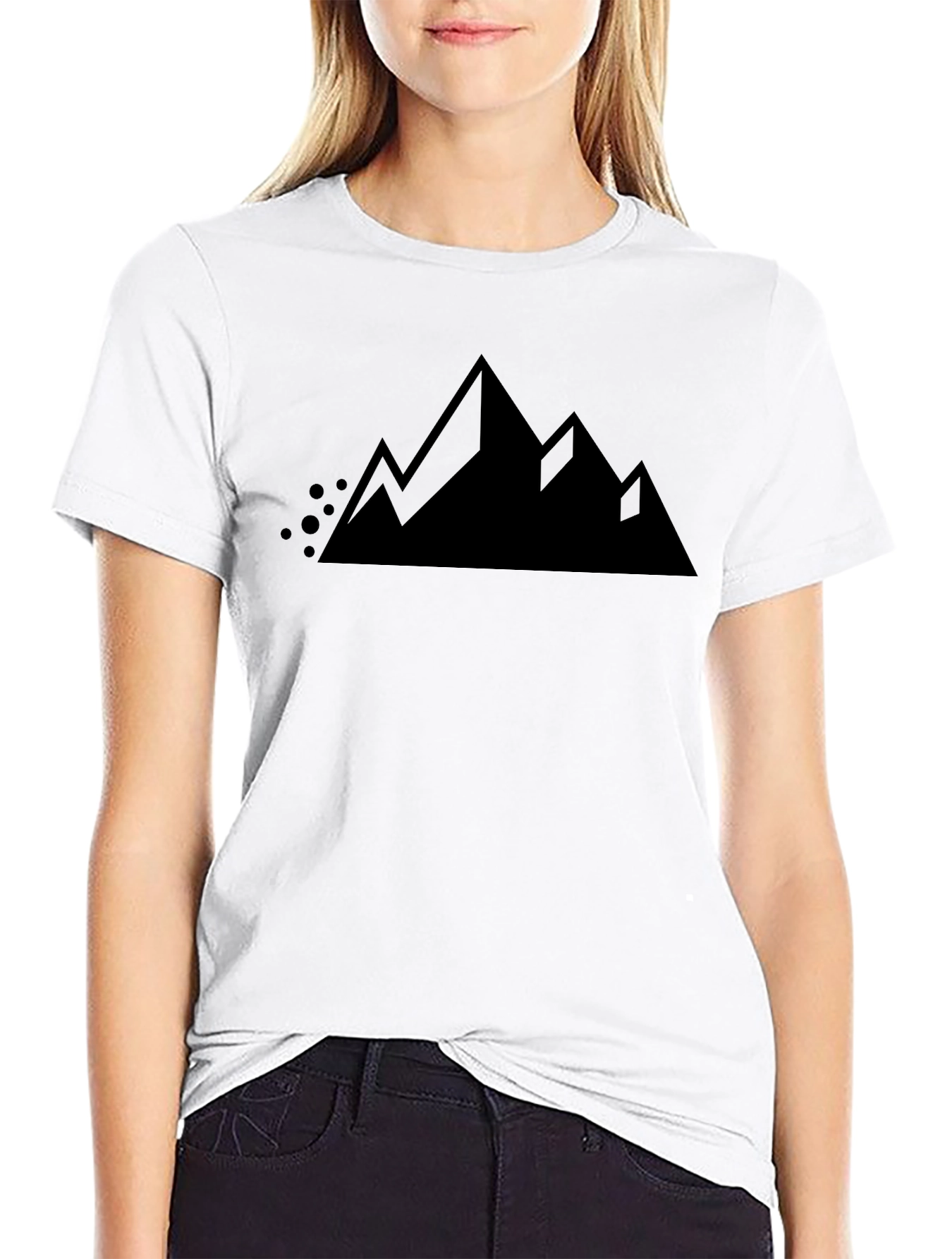 Mountain Graphic Tee - Black Cotton Blend