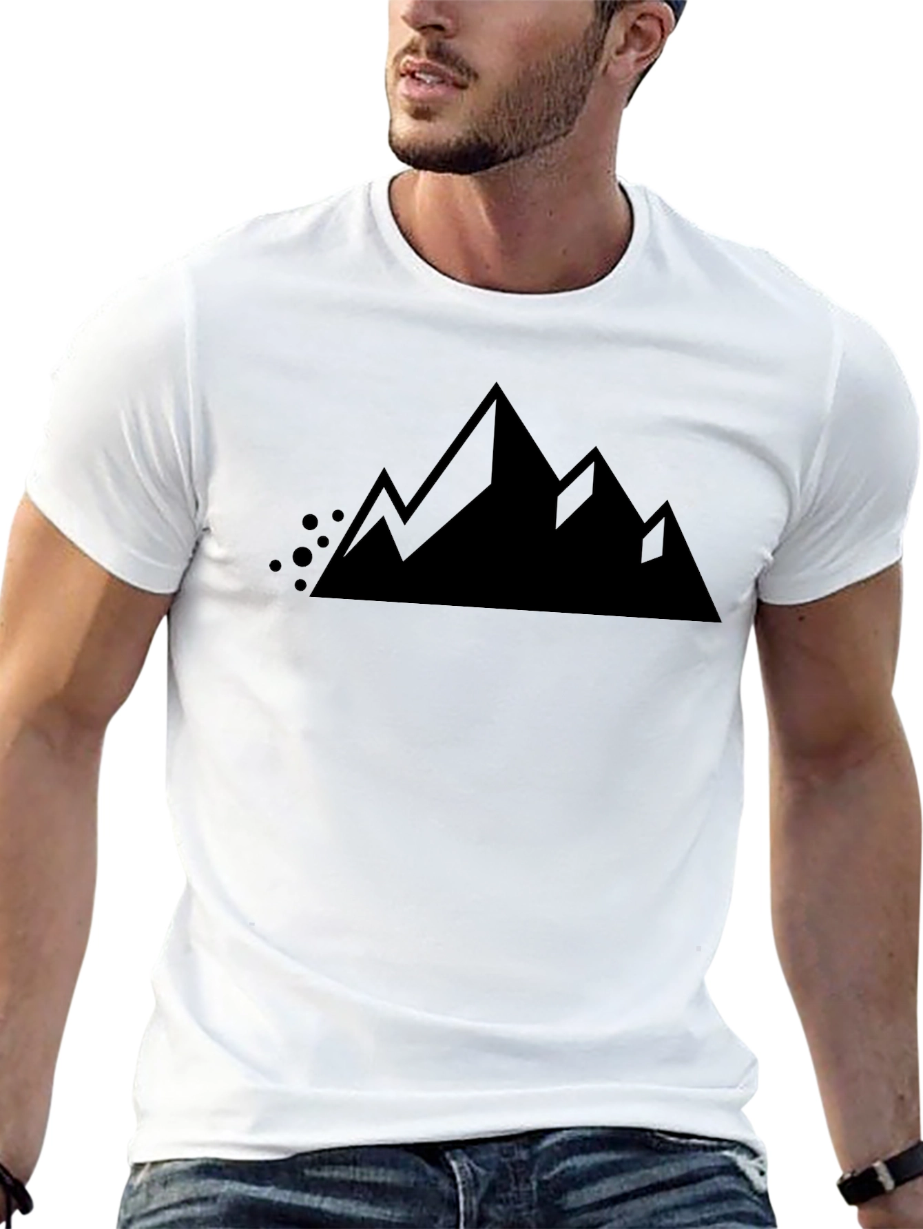 Mountain Graphic Tee - Black Cotton Blend