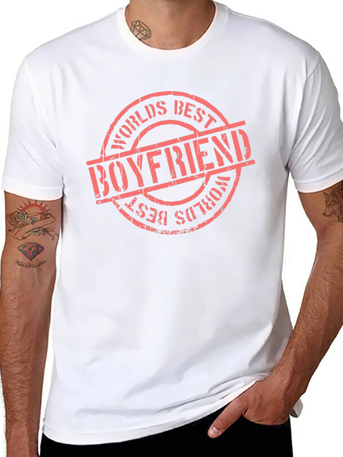 Worlds Best Boyfriend Graphic Tee - Black