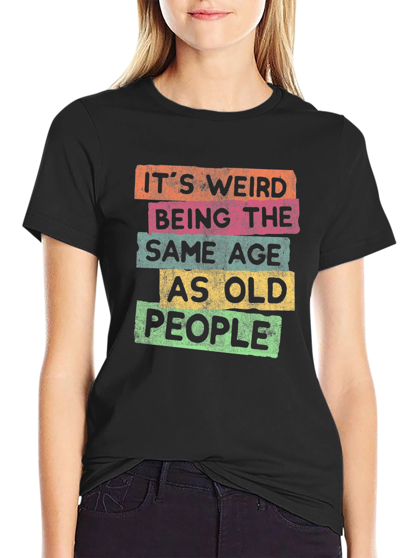 Funny Same Age as Old People Graphic Tee