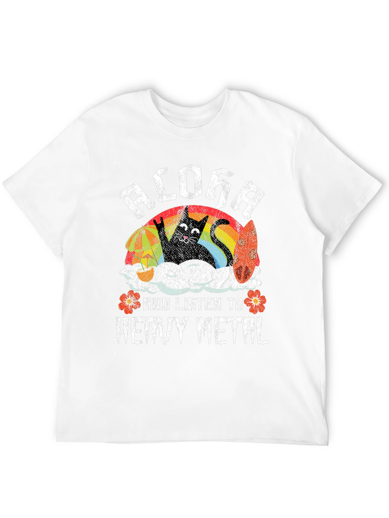 Aloha Heavy Metal Cat T-Shirt