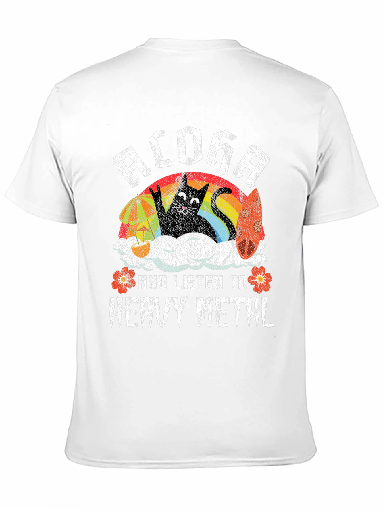 Aloha Heavy Metal Cat T-Shirt