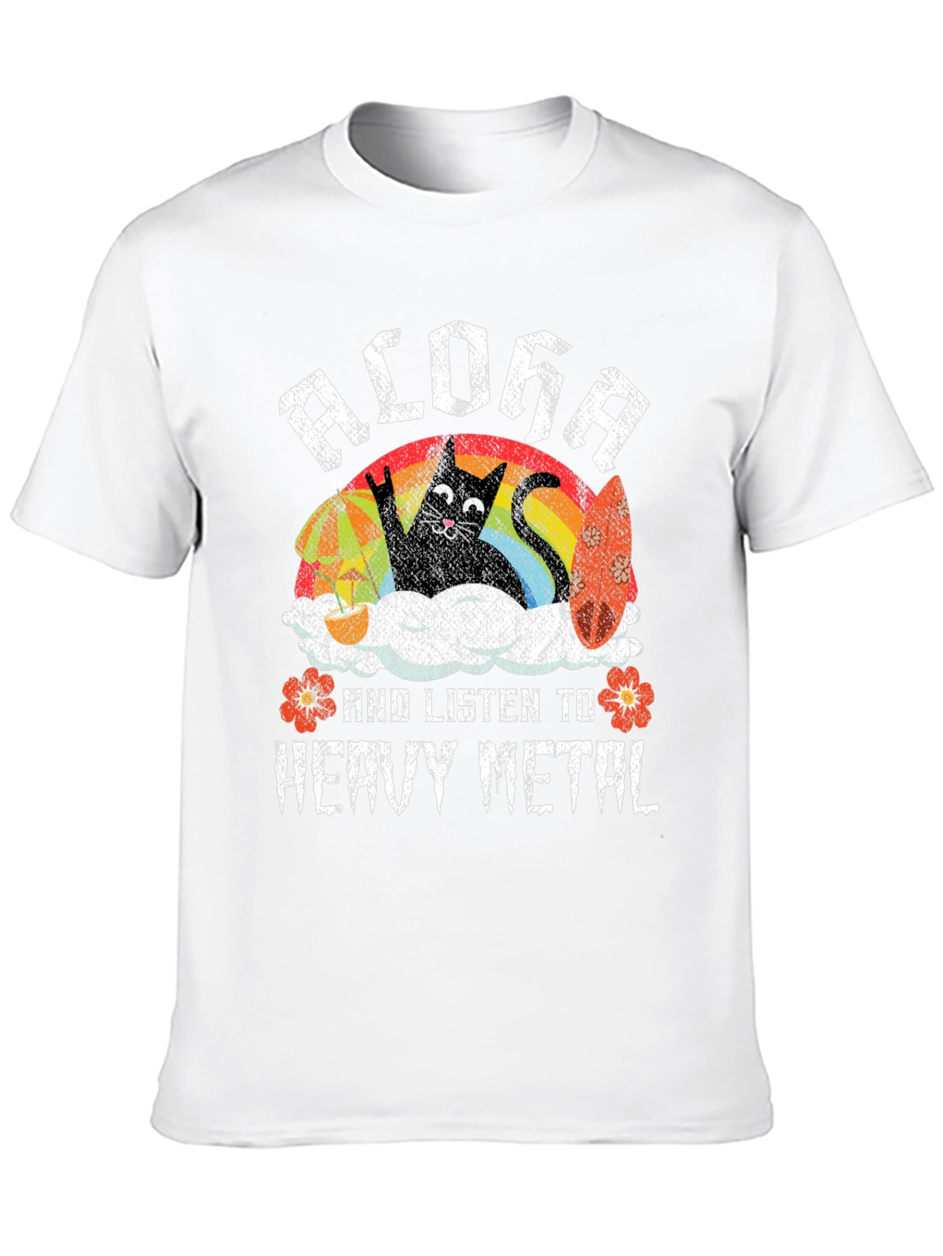 Aloha Heavy Metal Cat T-Shirt