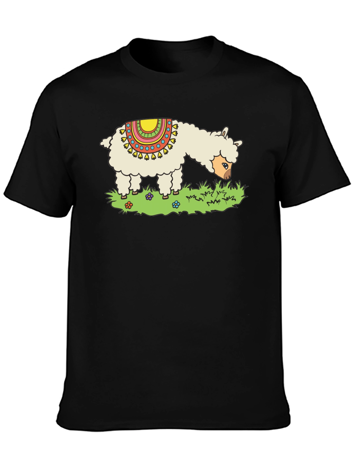 Llama Graphic Tee - Cute Animal Print T-Shirt