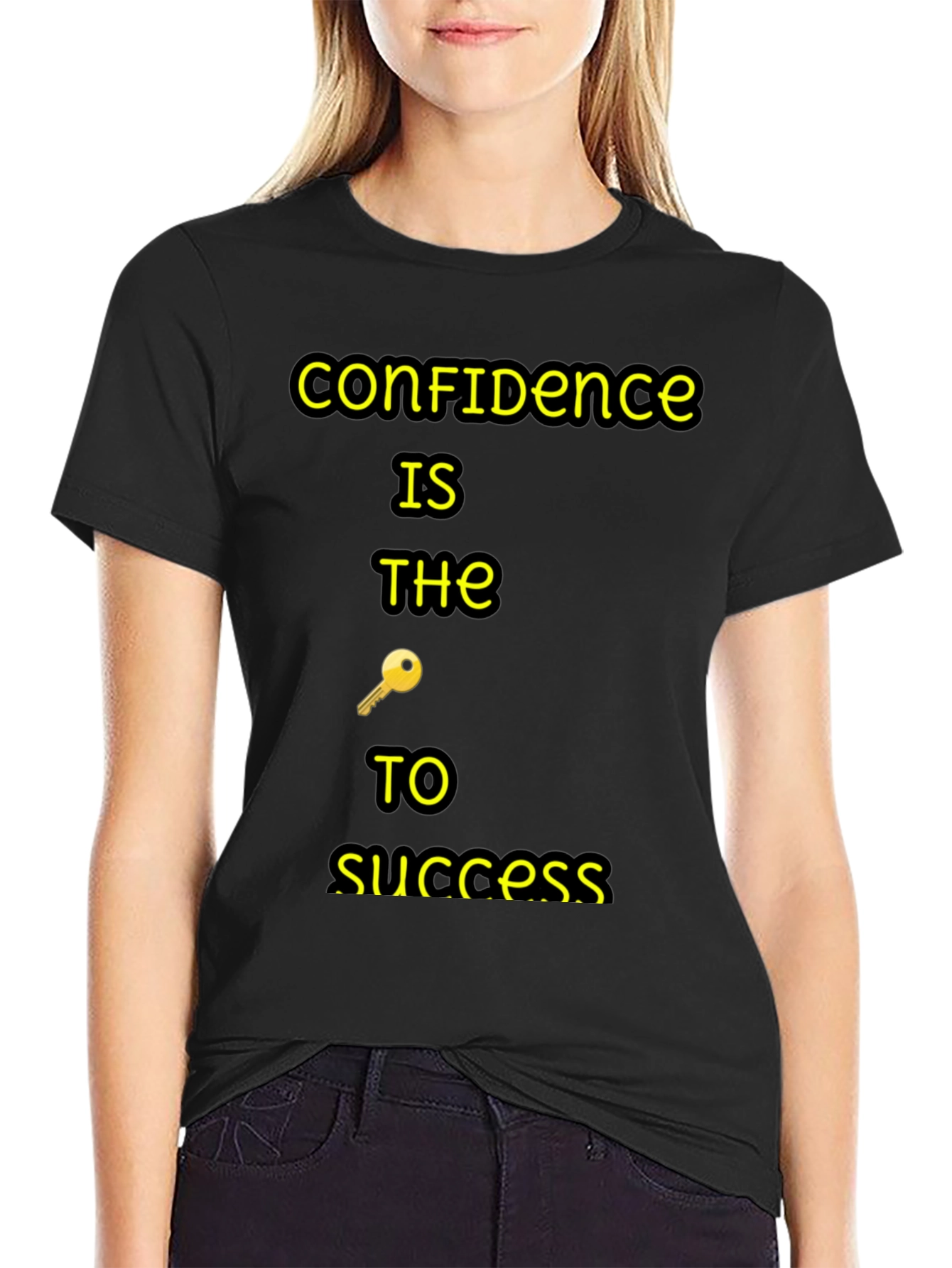 Confidence is Key Black T-Shirt