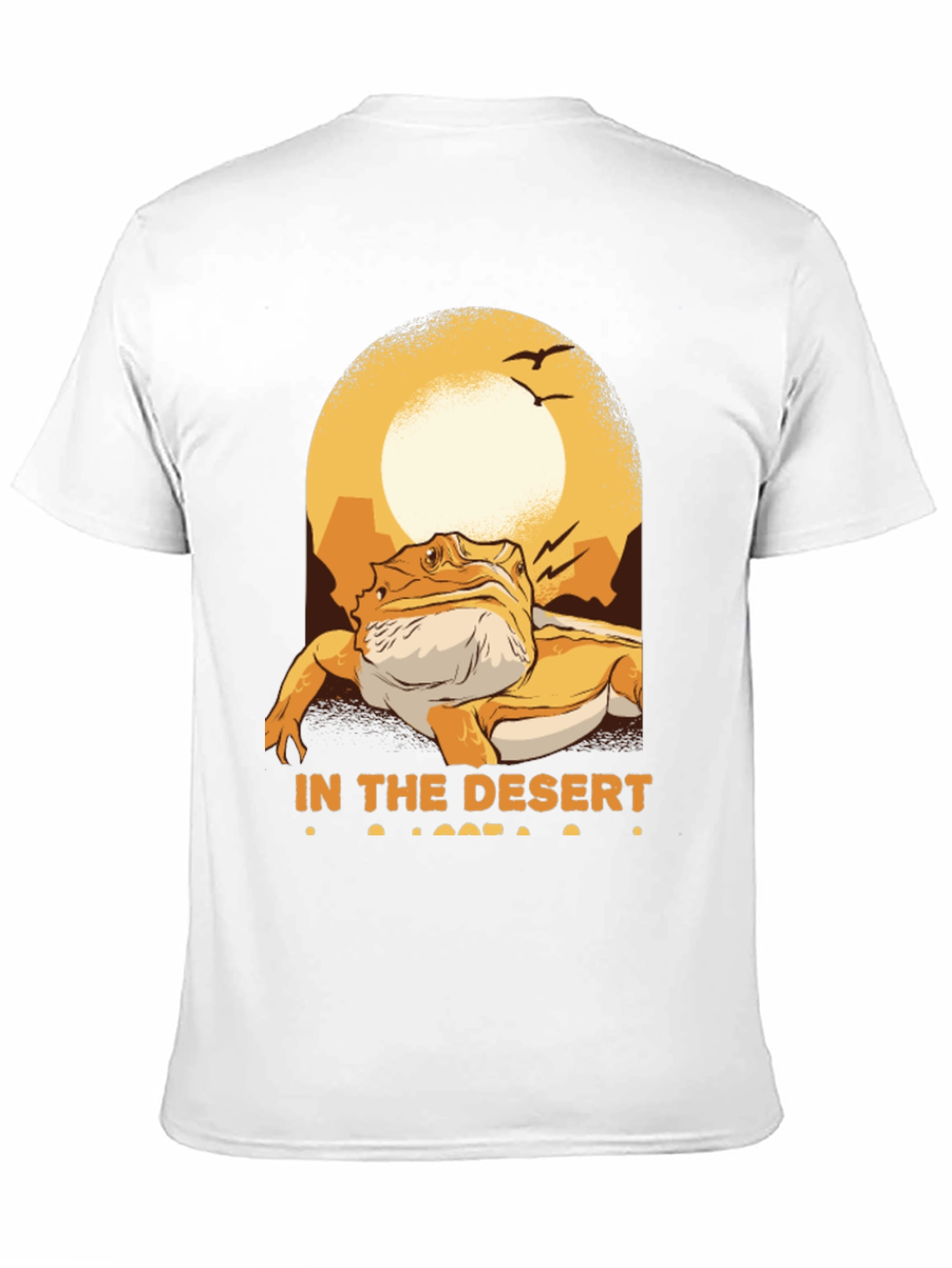 Desert Lizard Graphic Tee - Mens Black T-Shirt
