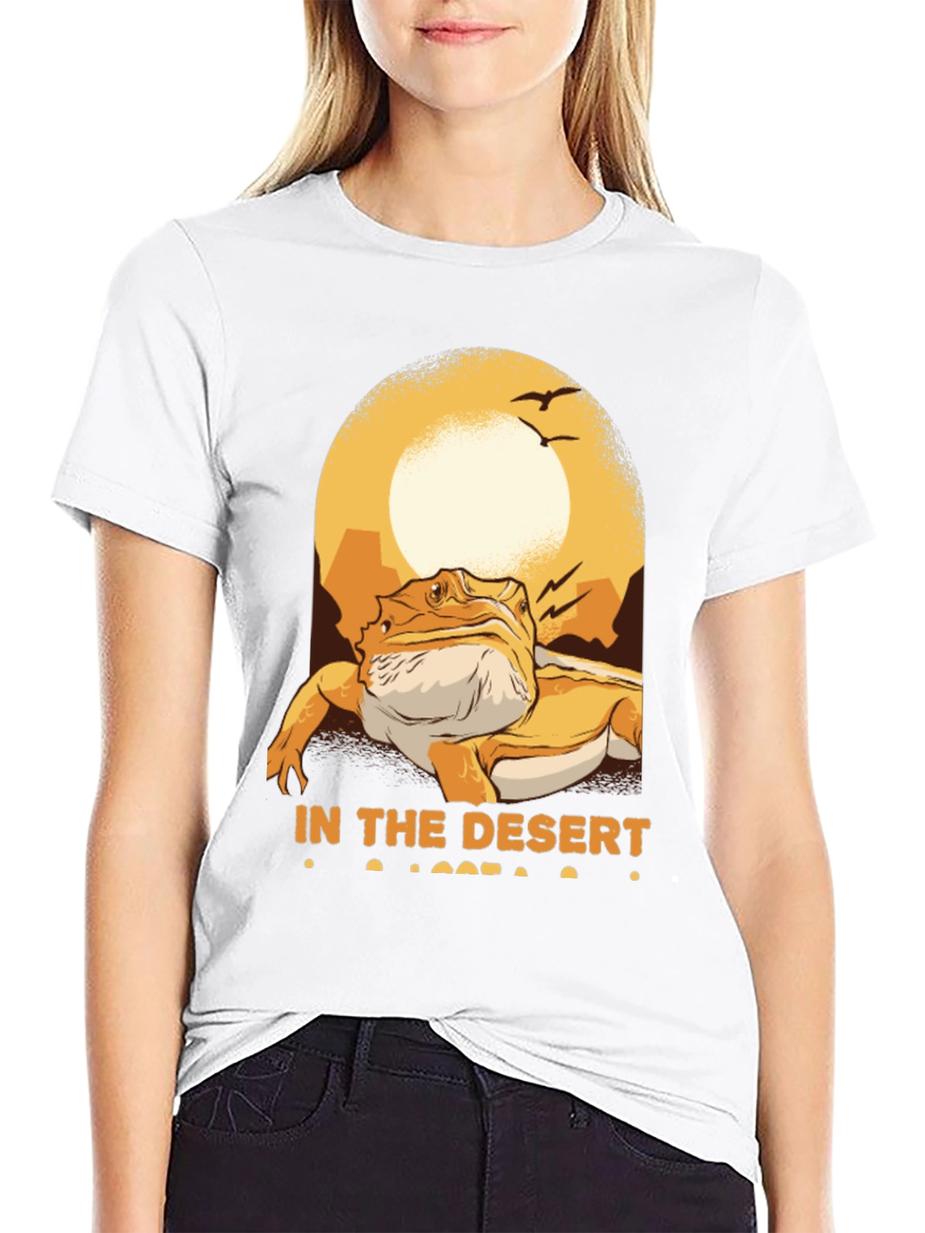 Desert Lizard Graphic Tee - Mens Black T-Shirt