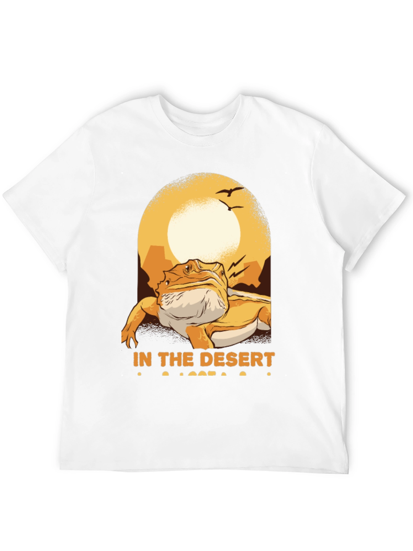 Desert Lizard Graphic Tee - Mens Black T-Shirt