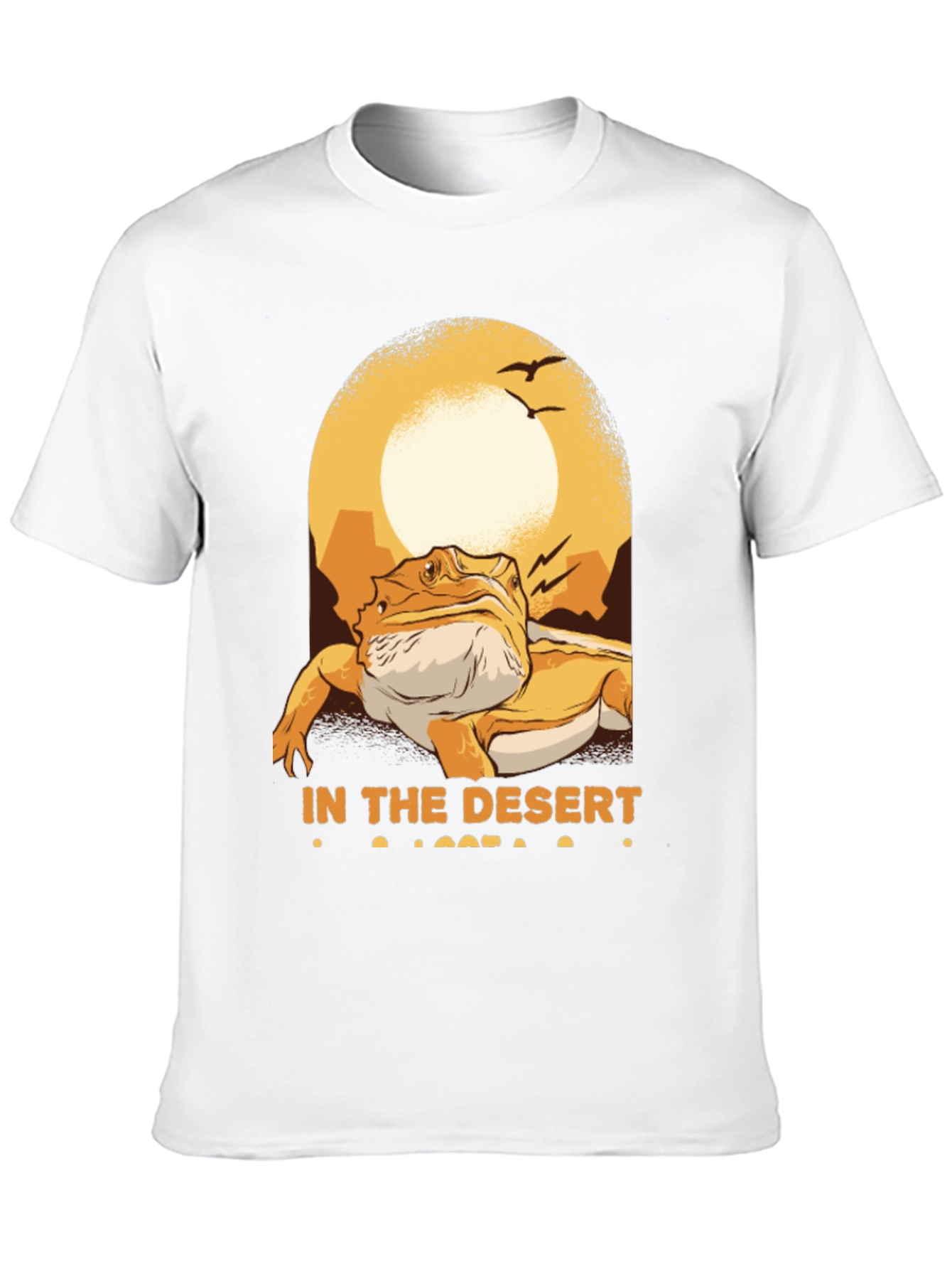 Desert Lizard Graphic Tee - Mens Black T-Shirt