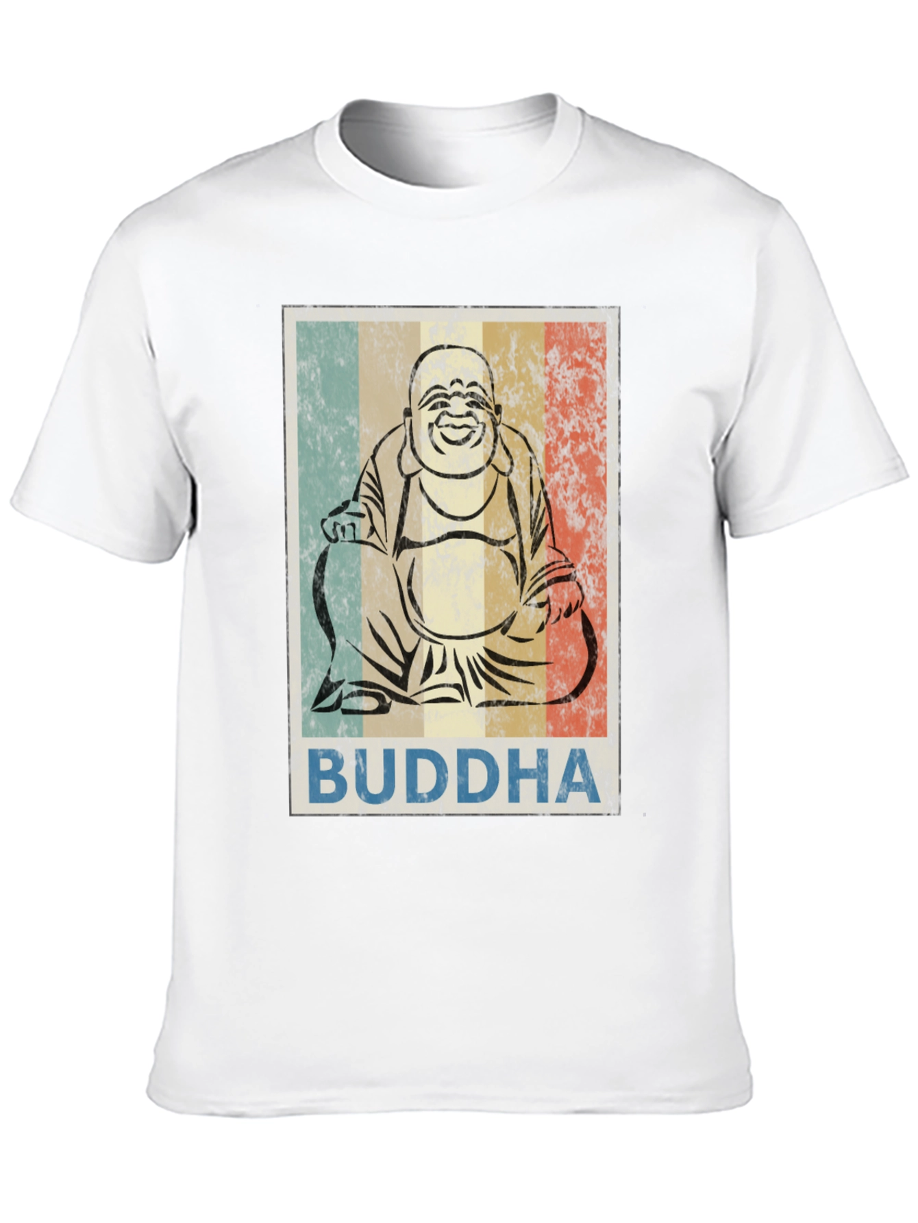 Retro Buddha Graphic T-Shirt - Unisex Crew Neck
