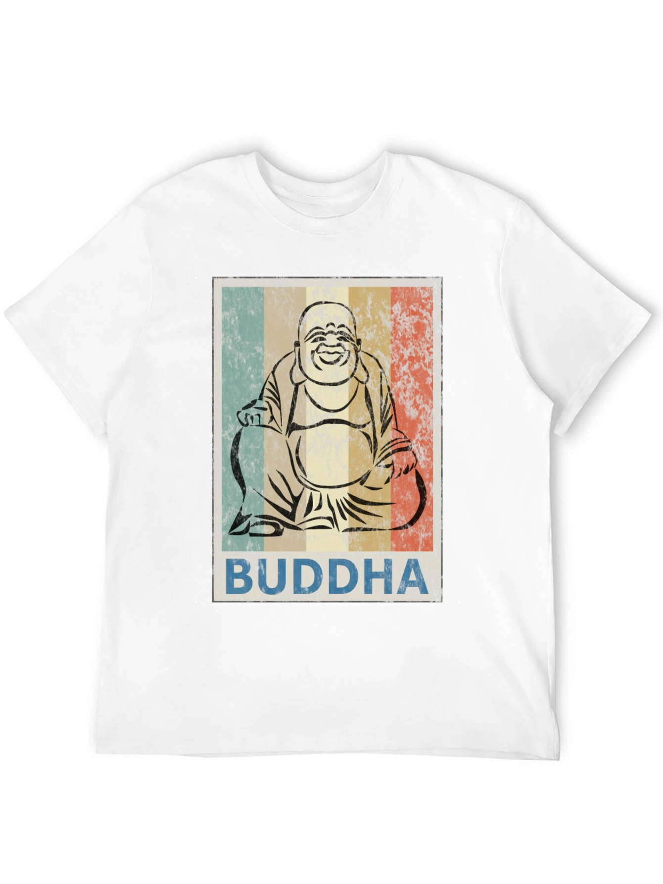 Retro Buddha Graphic T-Shirt - Unisex Crew Neck