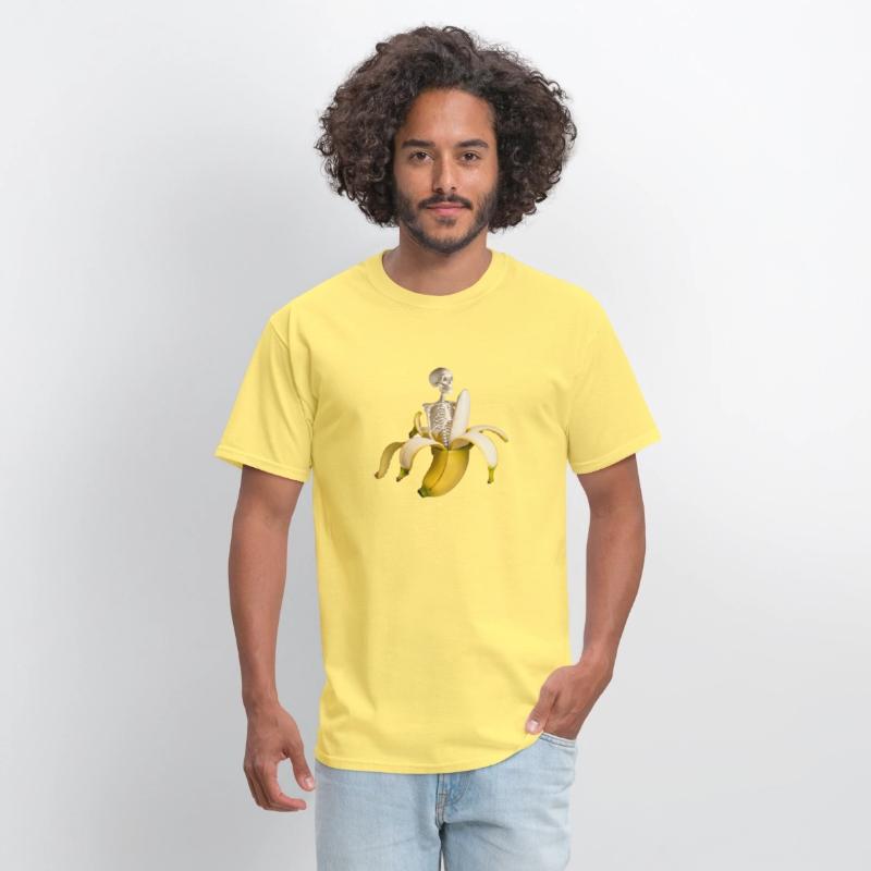 Banana T-Shirt with Skeleton