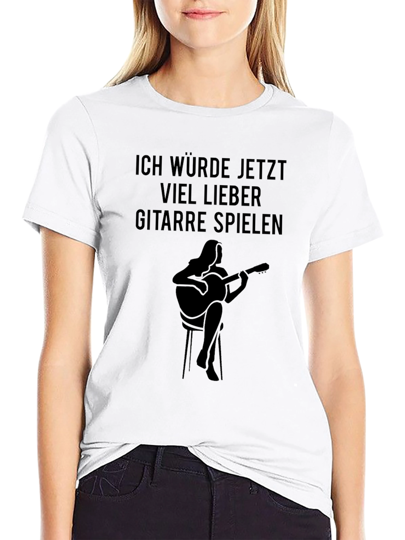 Guitar Player T-Shirt - Id Rather Play Guitar