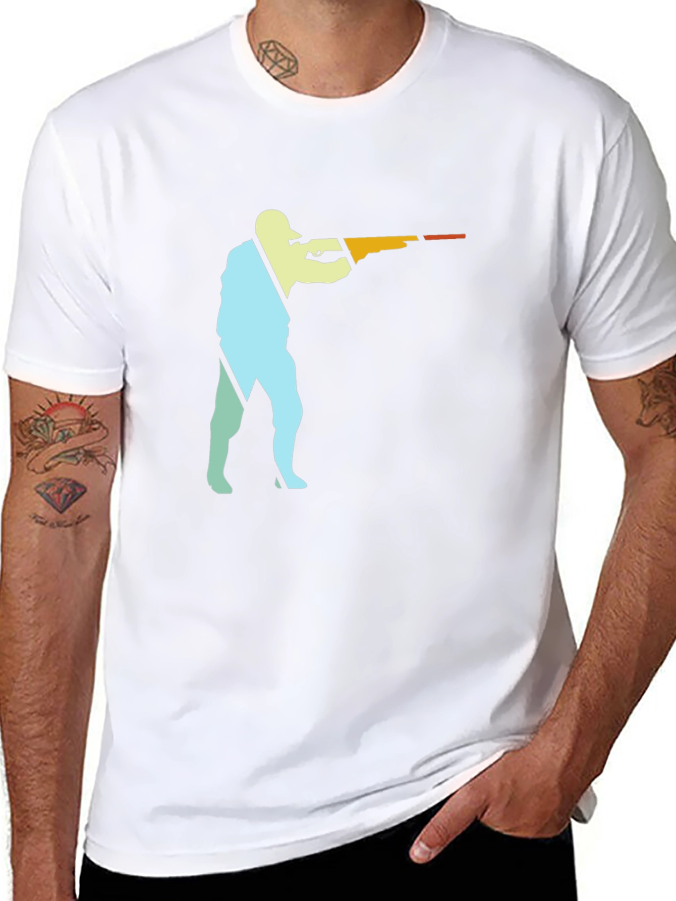 Silhouette Shooter Graphic Black T-Shirt