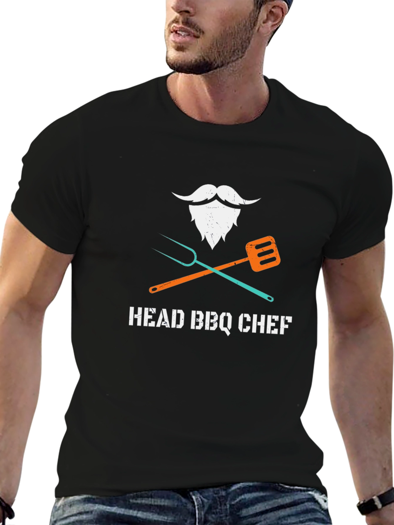 Head BBQ Chef T-Shirt - Grill Master Tee