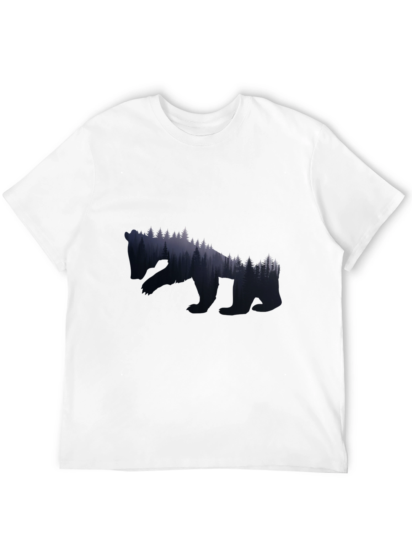 Nature Bear Graphic Tee - Black
