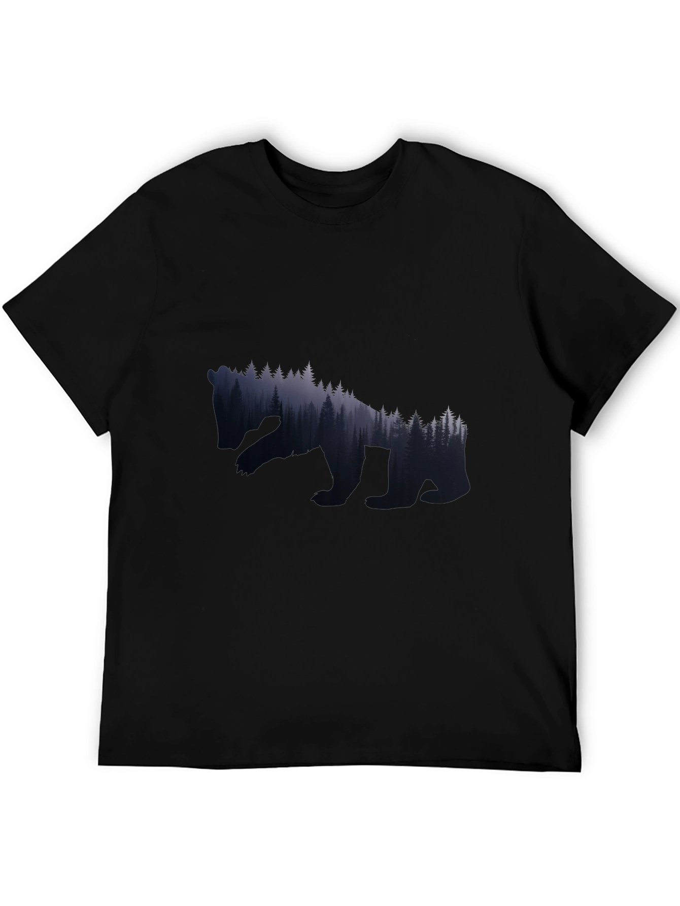 Nature Bear Graphic Tee - Black