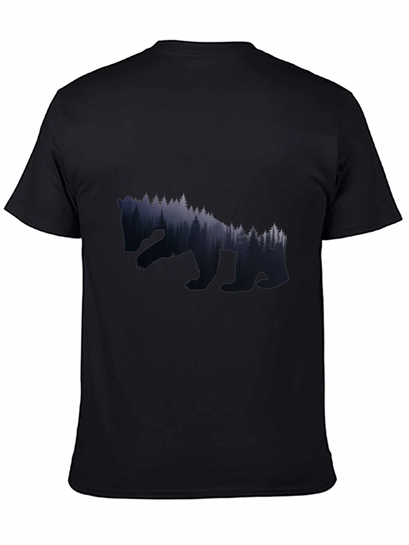 Nature Bear Graphic Tee - Black