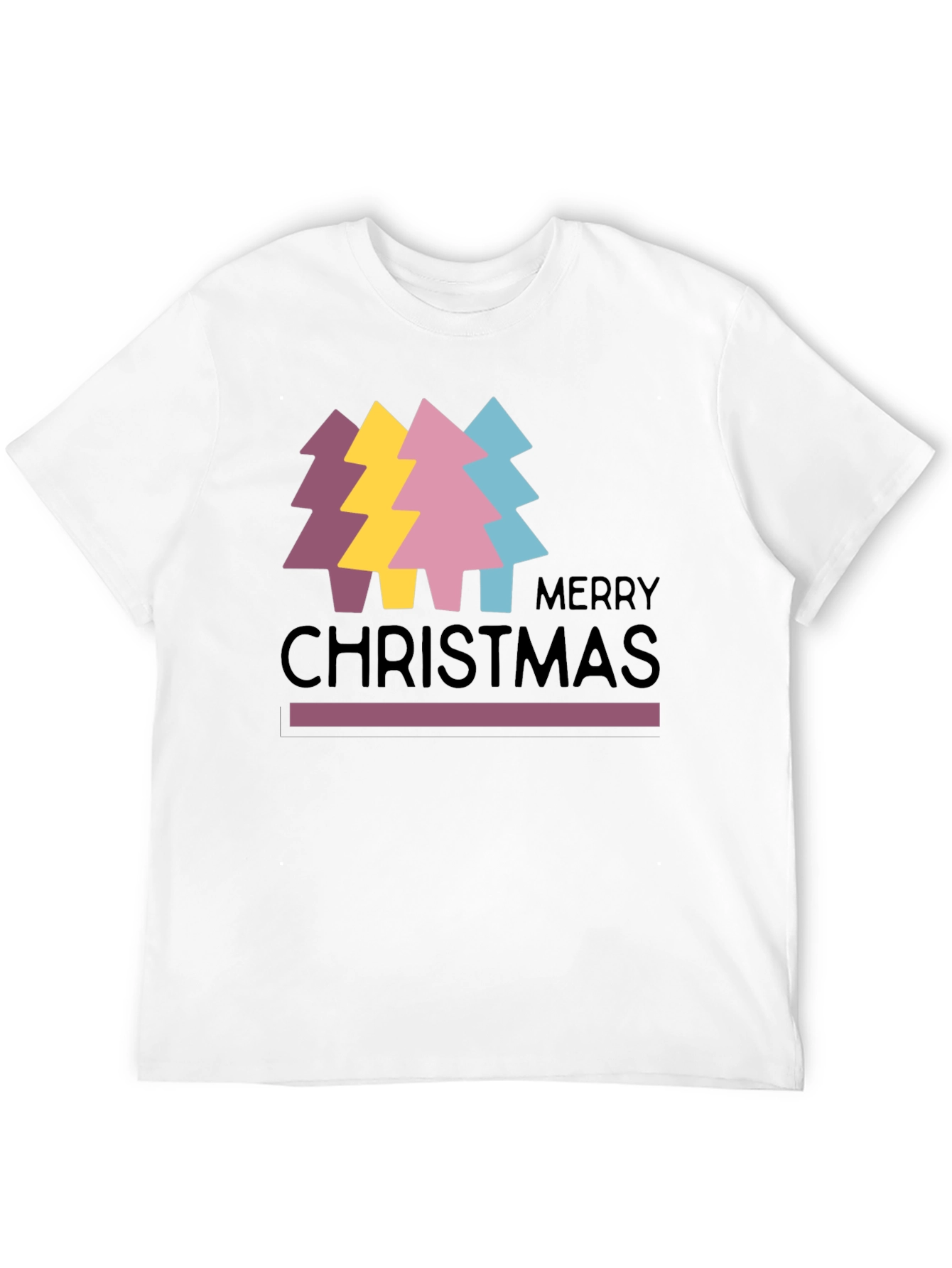 Merry Christmas Trees Graphic Tee
