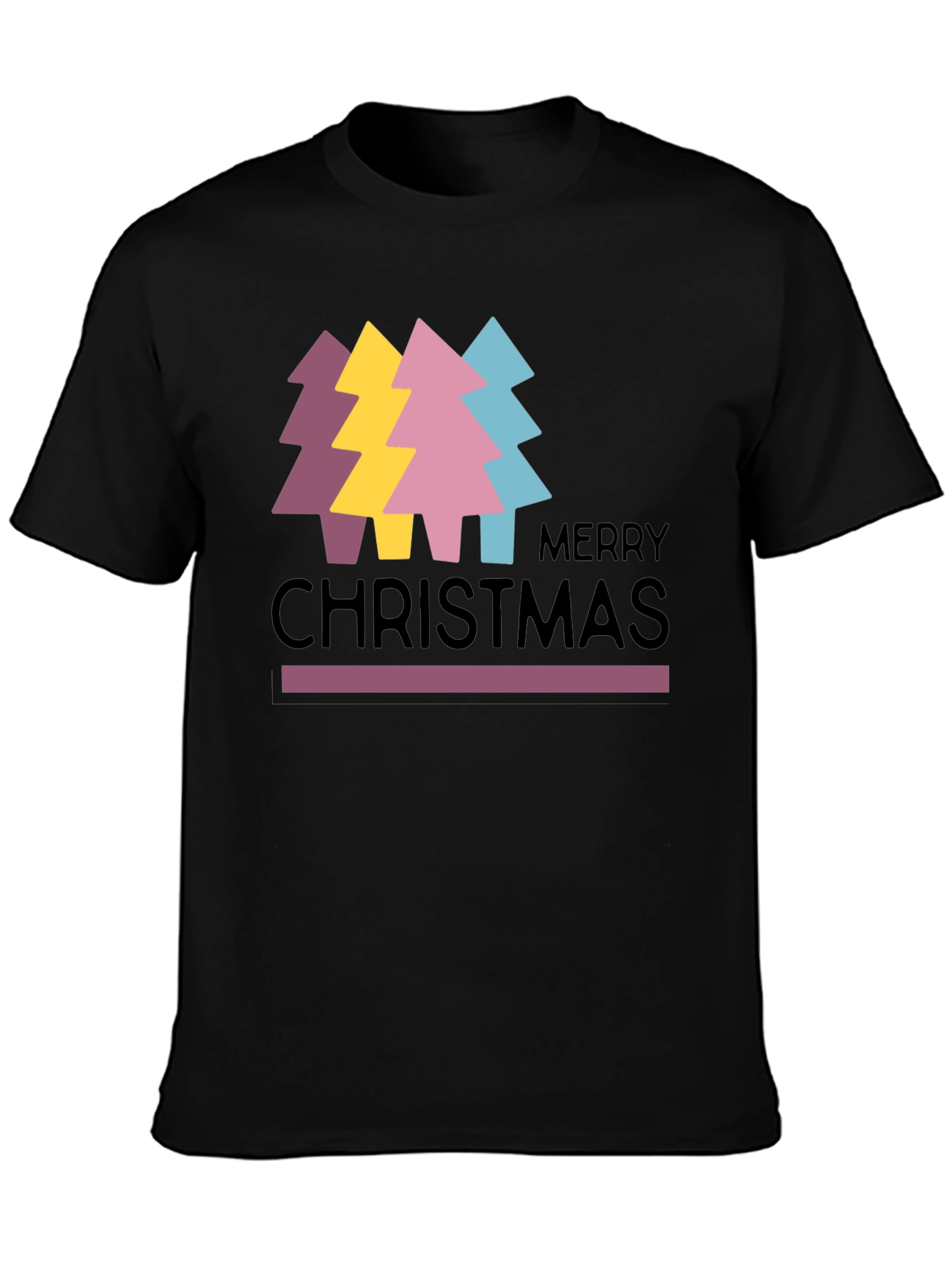 Merry Christmas Trees Graphic Tee