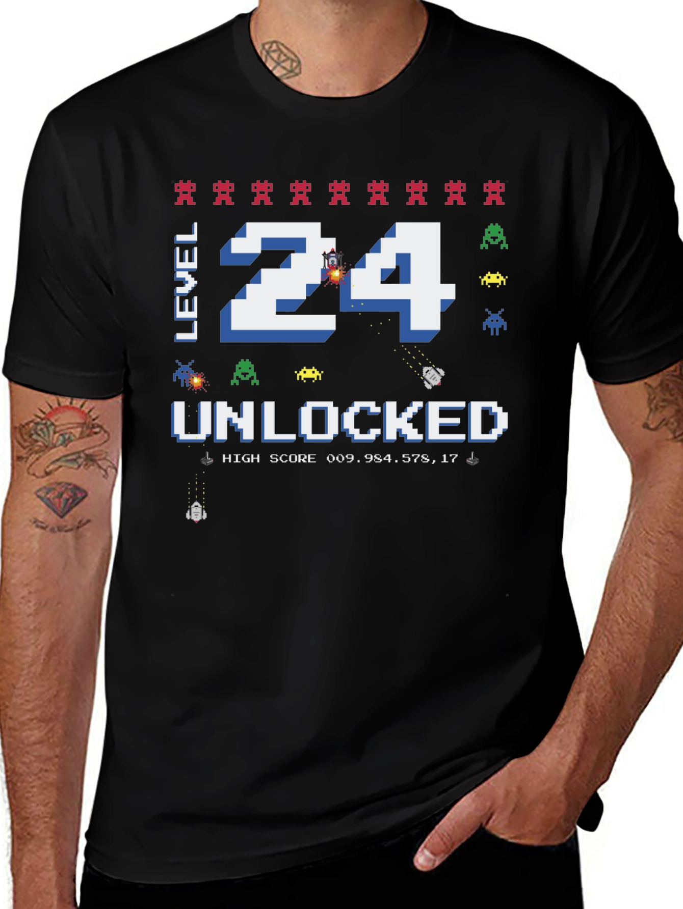 Level 24 Unlocked T-Shirt - Gamer Birthday Tee