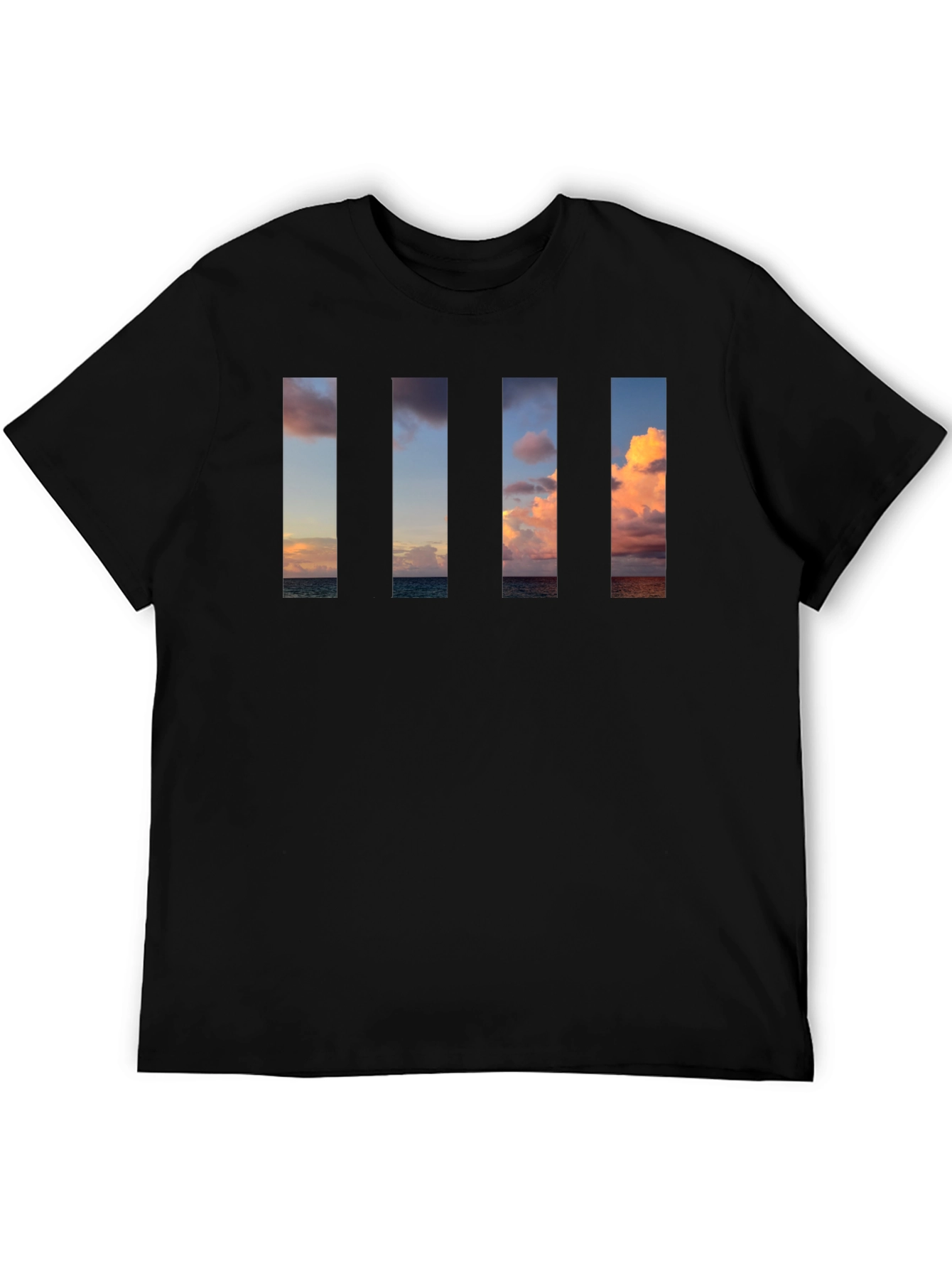 Sunset Beach Vertical Panel T-Shirt