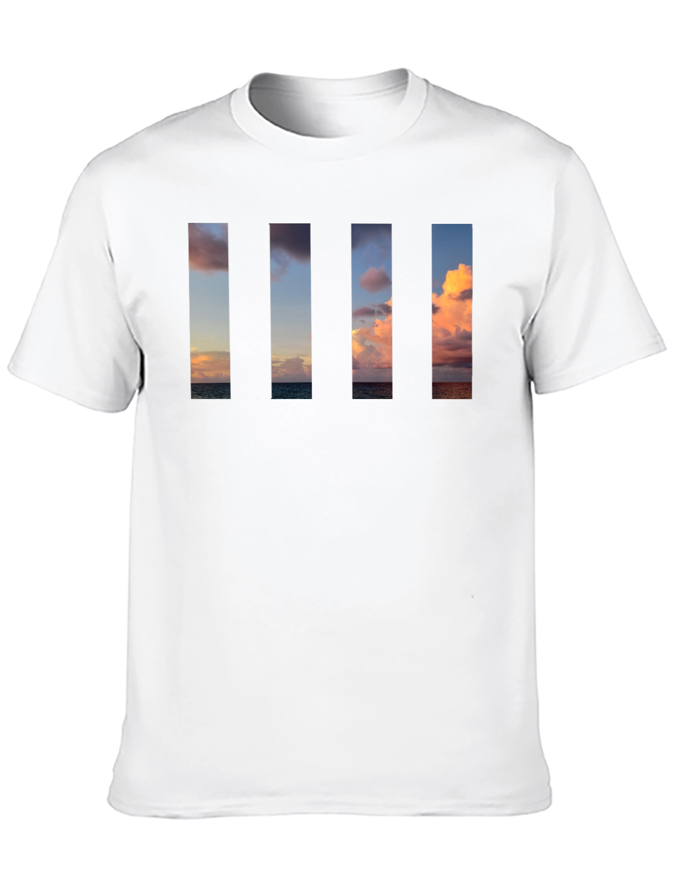 Sunset Beach Vertical Panel T-Shirt
