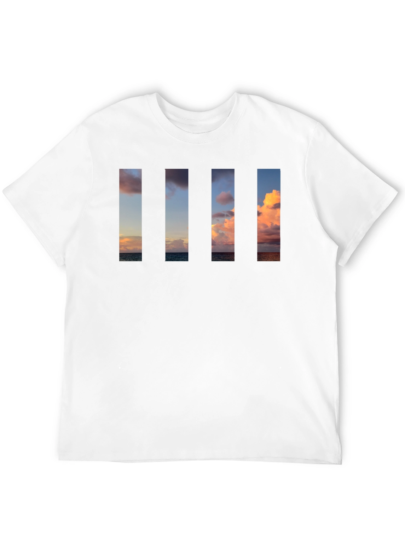 Sunset Beach Vertical Panel T-Shirt