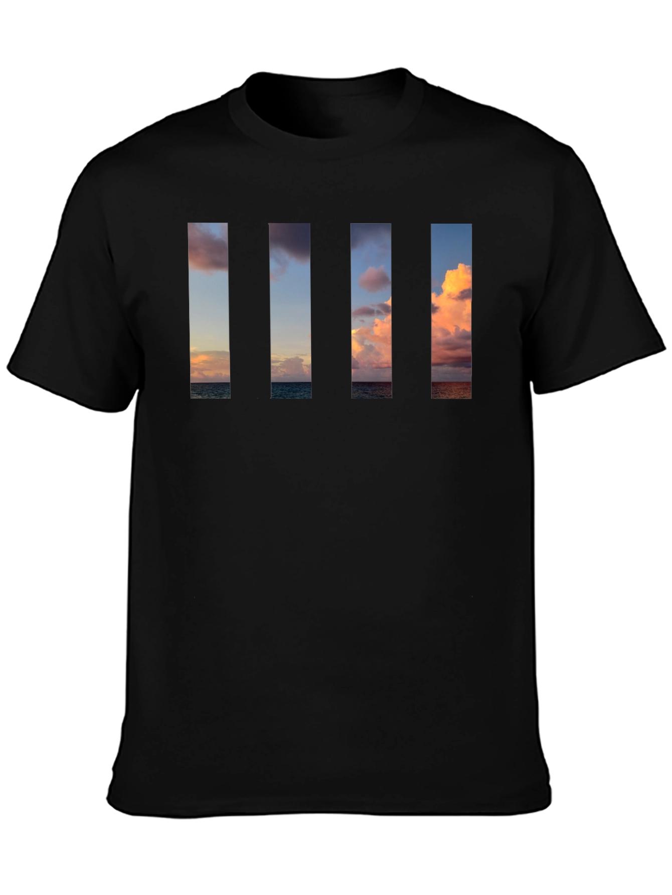 Sunset Beach Vertical Panel T-Shirt