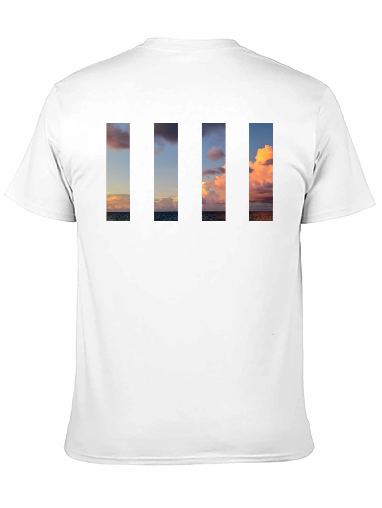 Sunset Beach Vertical Panel T-Shirt