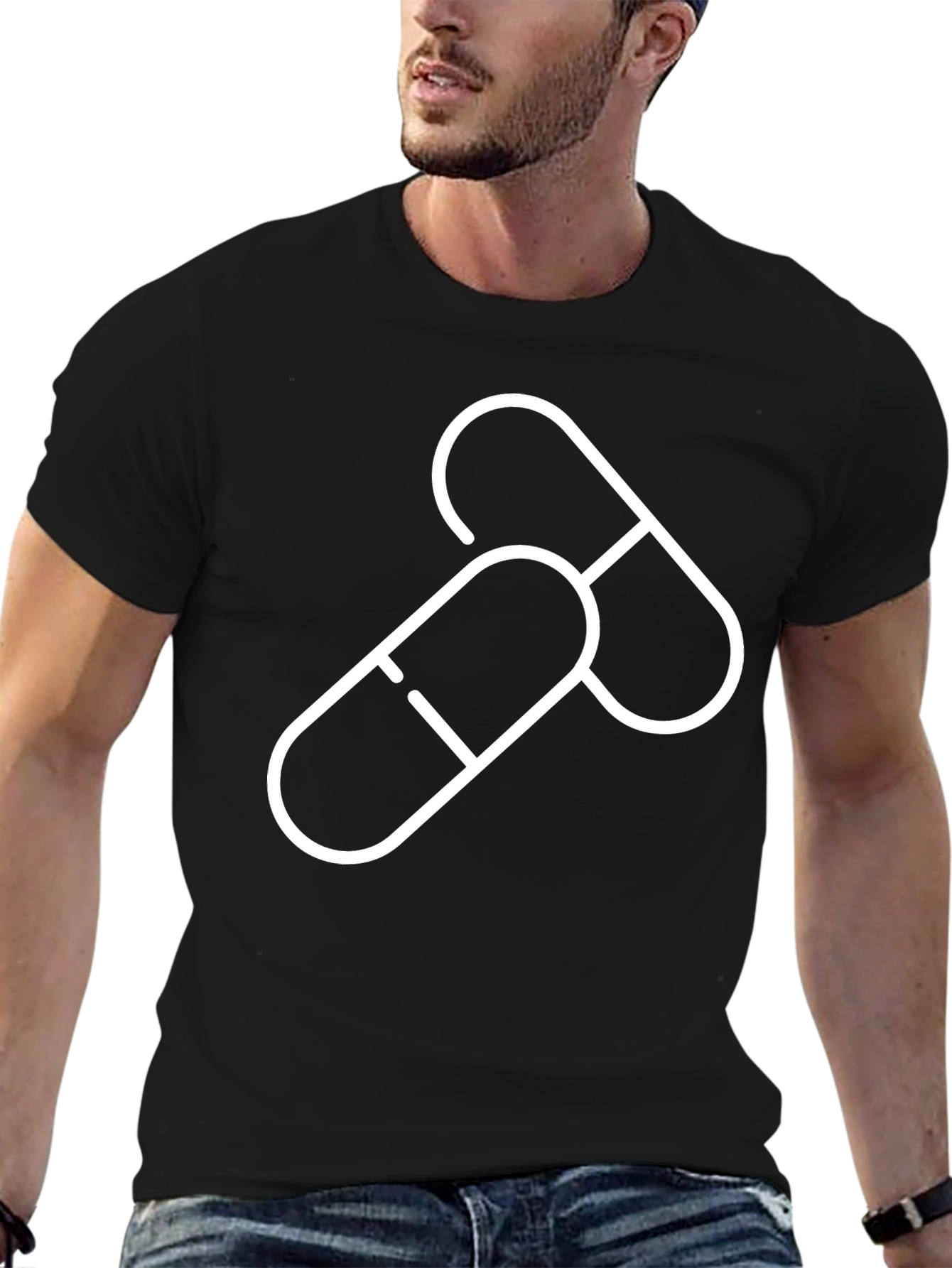 Pills Graphic Black T-Shirt