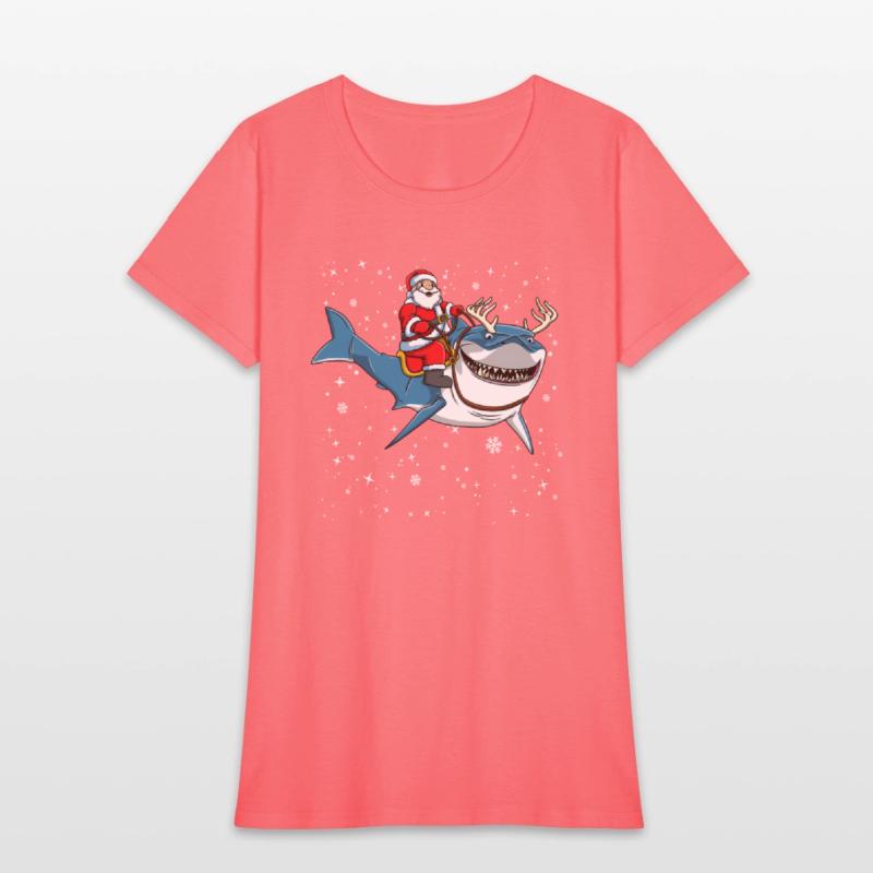 Believe In Santa Riding Shark Ugly