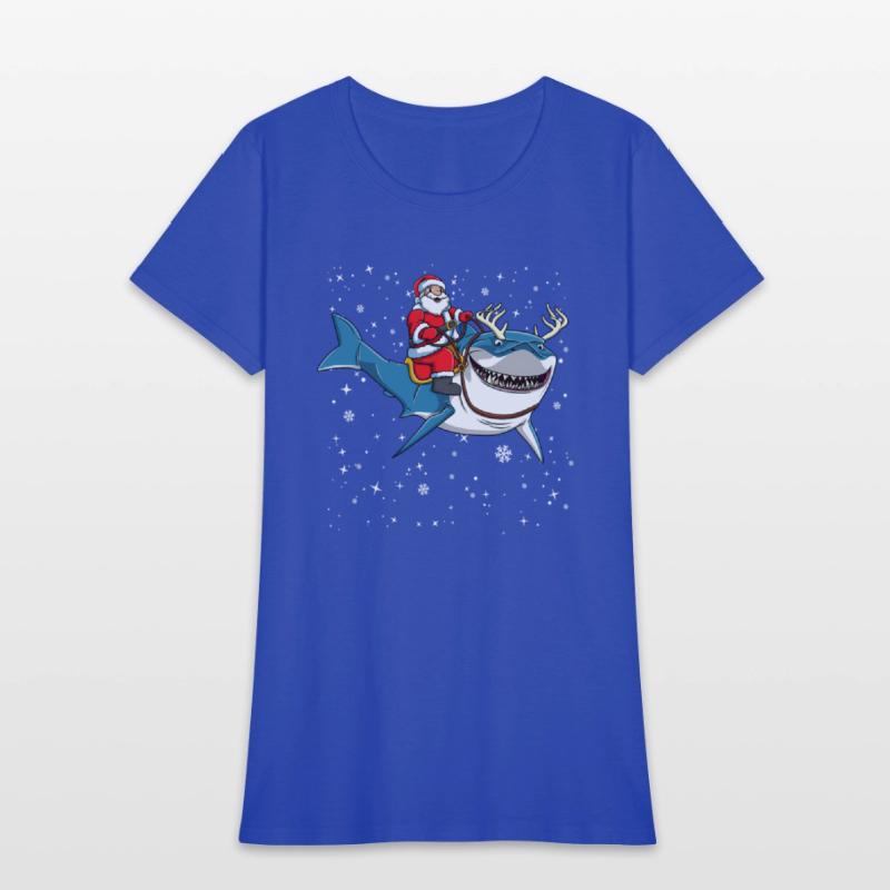 Believe In Santa Riding Shark Ugly