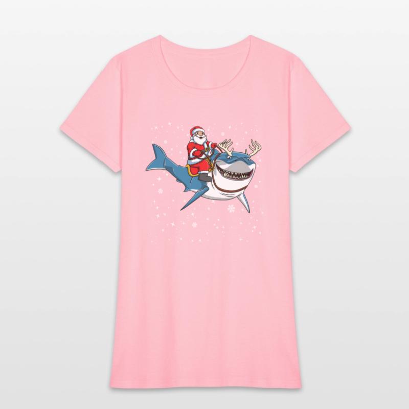 Believe In Santa Riding Shark Ugly