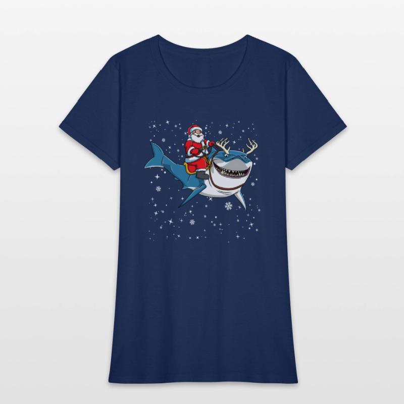 Believe In Santa Riding Shark Ugly