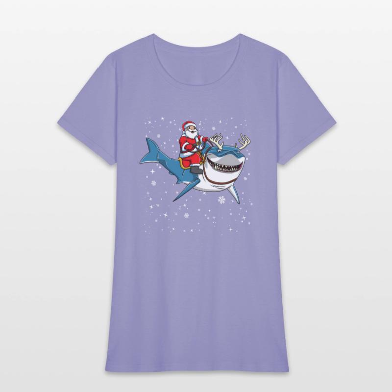 Believe In Santa Riding Shark Ugly
