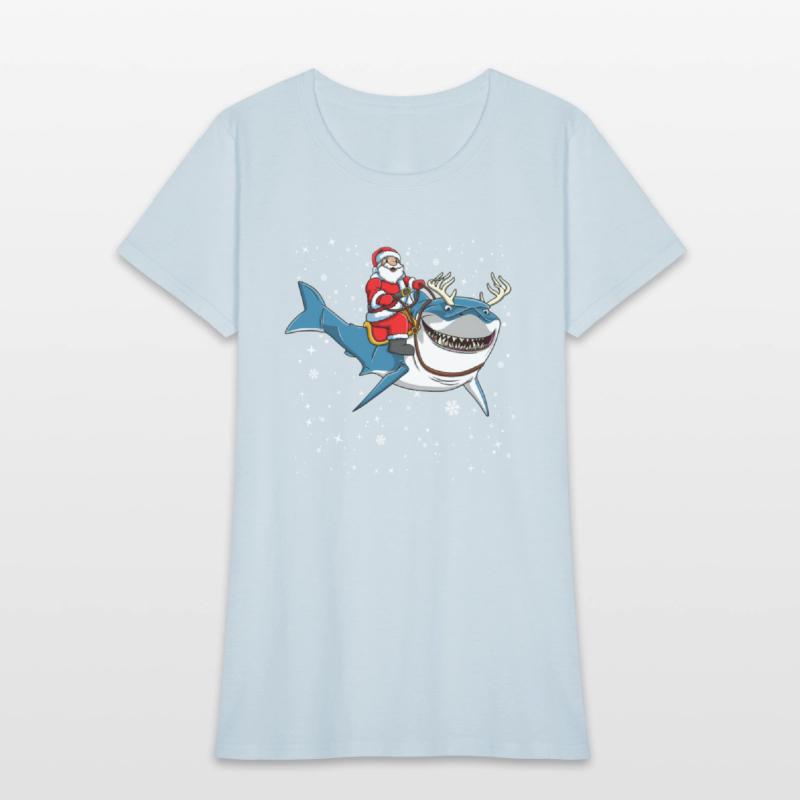 Believe In Santa Riding Shark Ugly