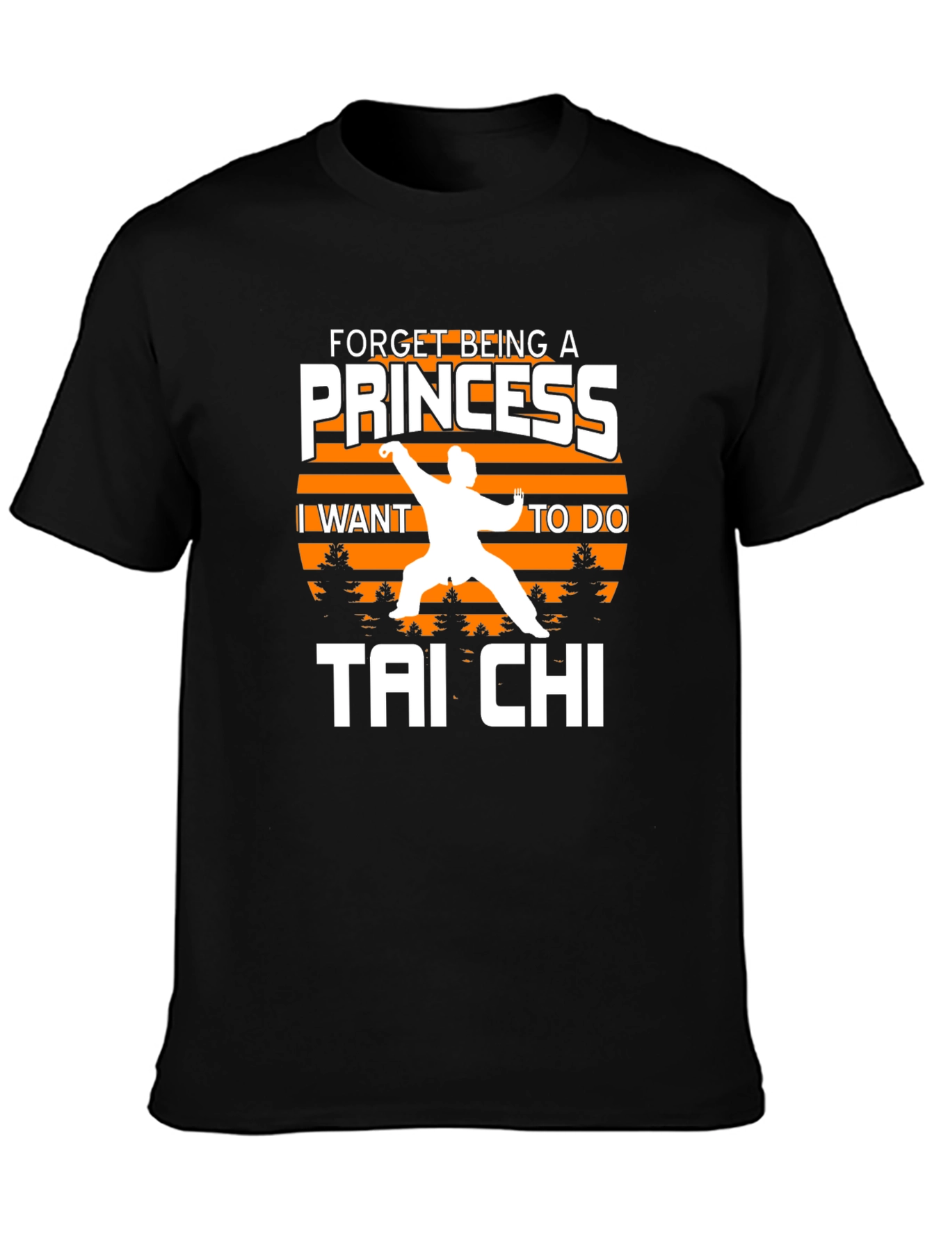 Tai Chi Princess Graphic Tee - Black Cotton