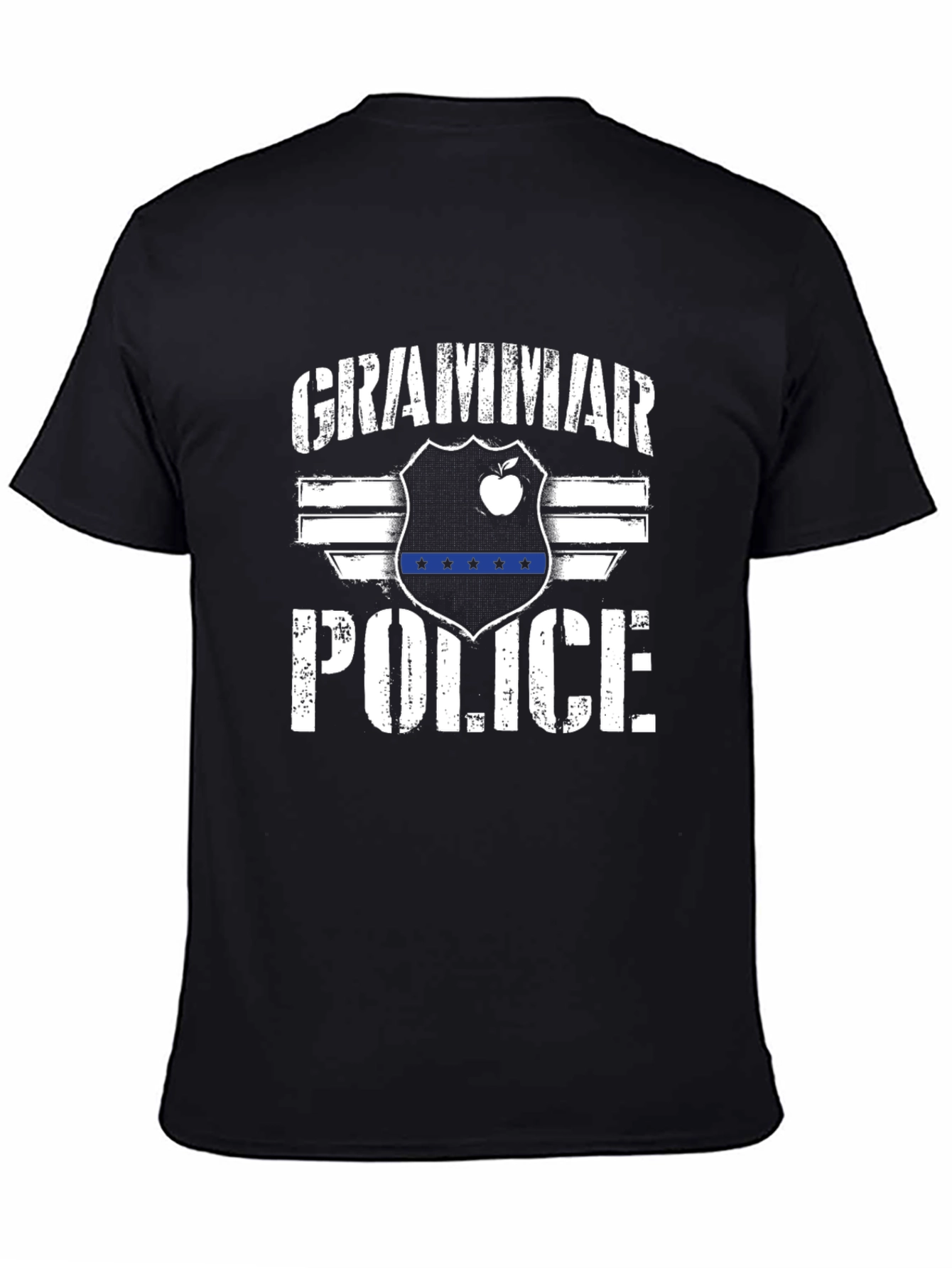 Grammar Police Graphic Tee - Black Novelty T-Shirt