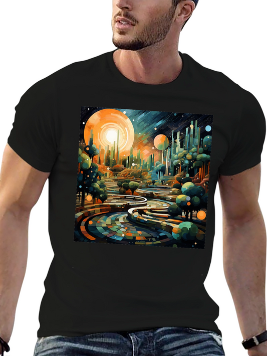 Abstract Cityscape Graphic Tee