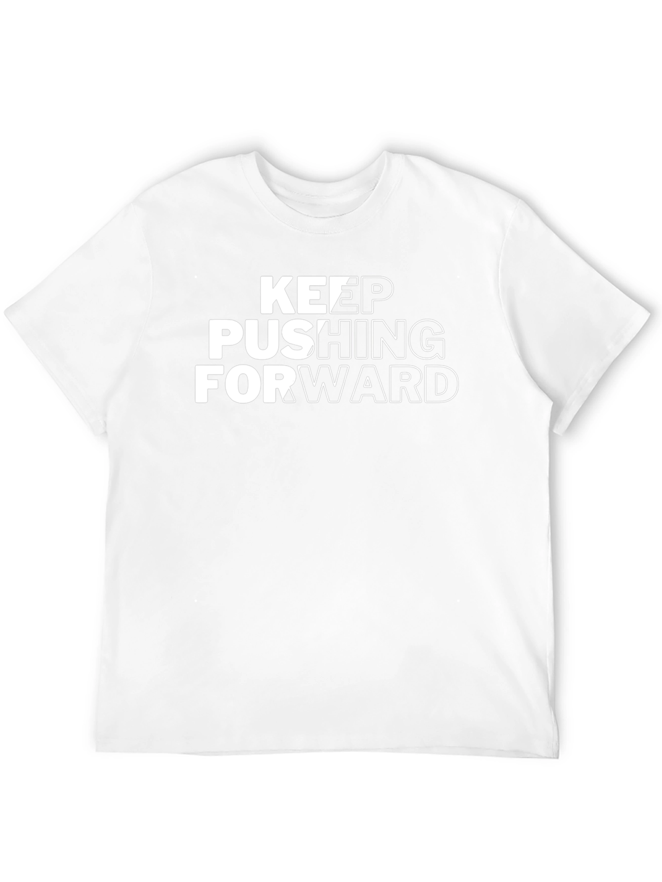 Keep Pushing Forward Black Graphic Tee