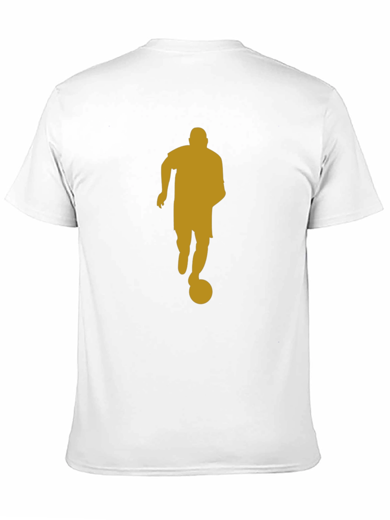Soccer Player Graphic Tee - Black Cotton Casual Shirt