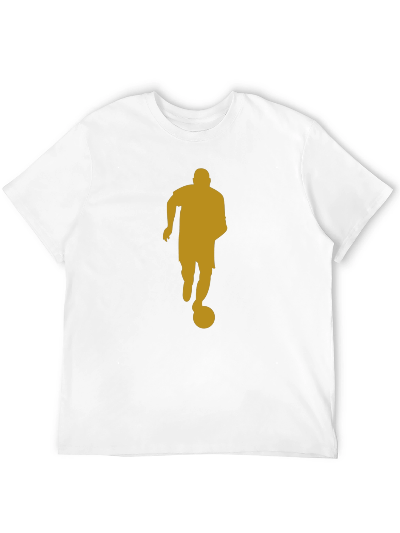 Soccer Player Graphic Tee - Black Cotton Casual Shirt