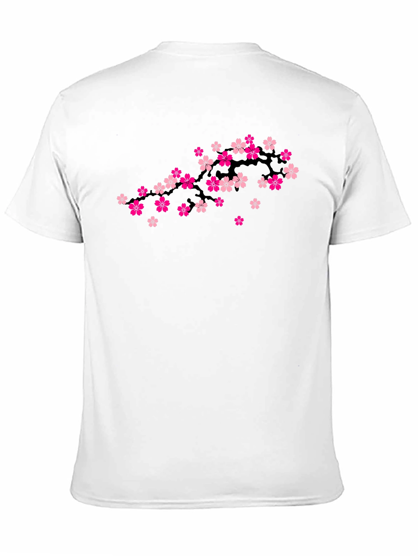 Cherry Blossom Branch Black T-Shirt
