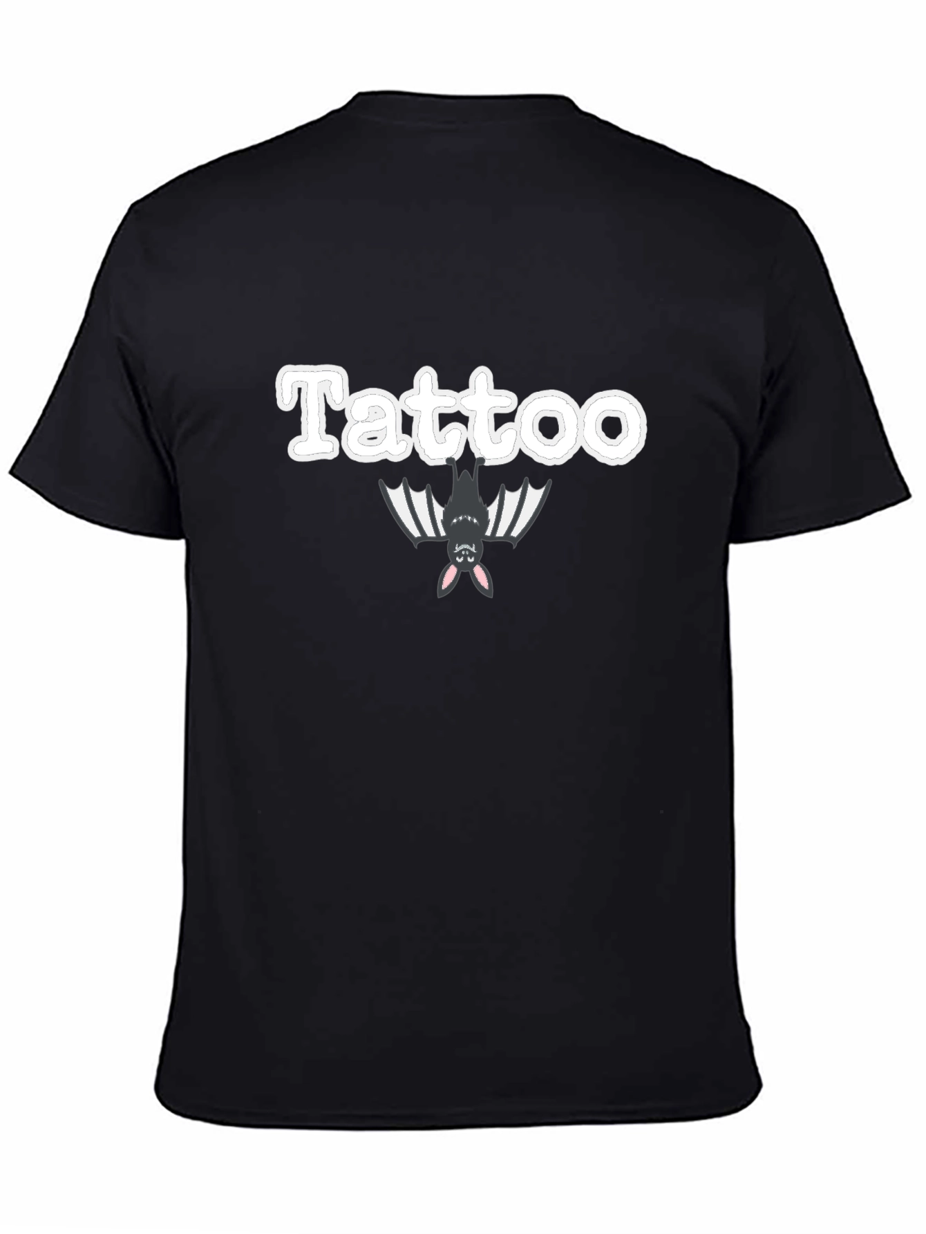 Tattoo Bat Graphic T-Shirt | Trendy Crew Neck Tee