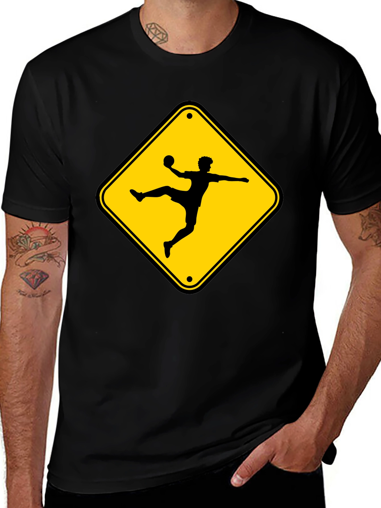 Handball Player Crossing T-Shirt