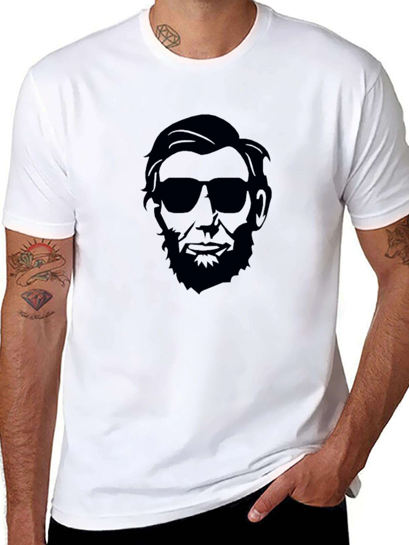 Cool Abe Lincoln Graphic T-Shirt
